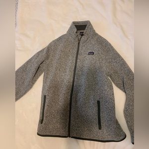 Patagonia unisex kids zip up jacket: heathered grey size XL (14)